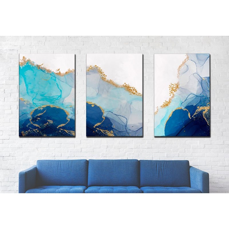 Arte moderno-Abstracto tres lienzos-decoración pared-Cuadros Abstractos Pintura Abstracta-venta online